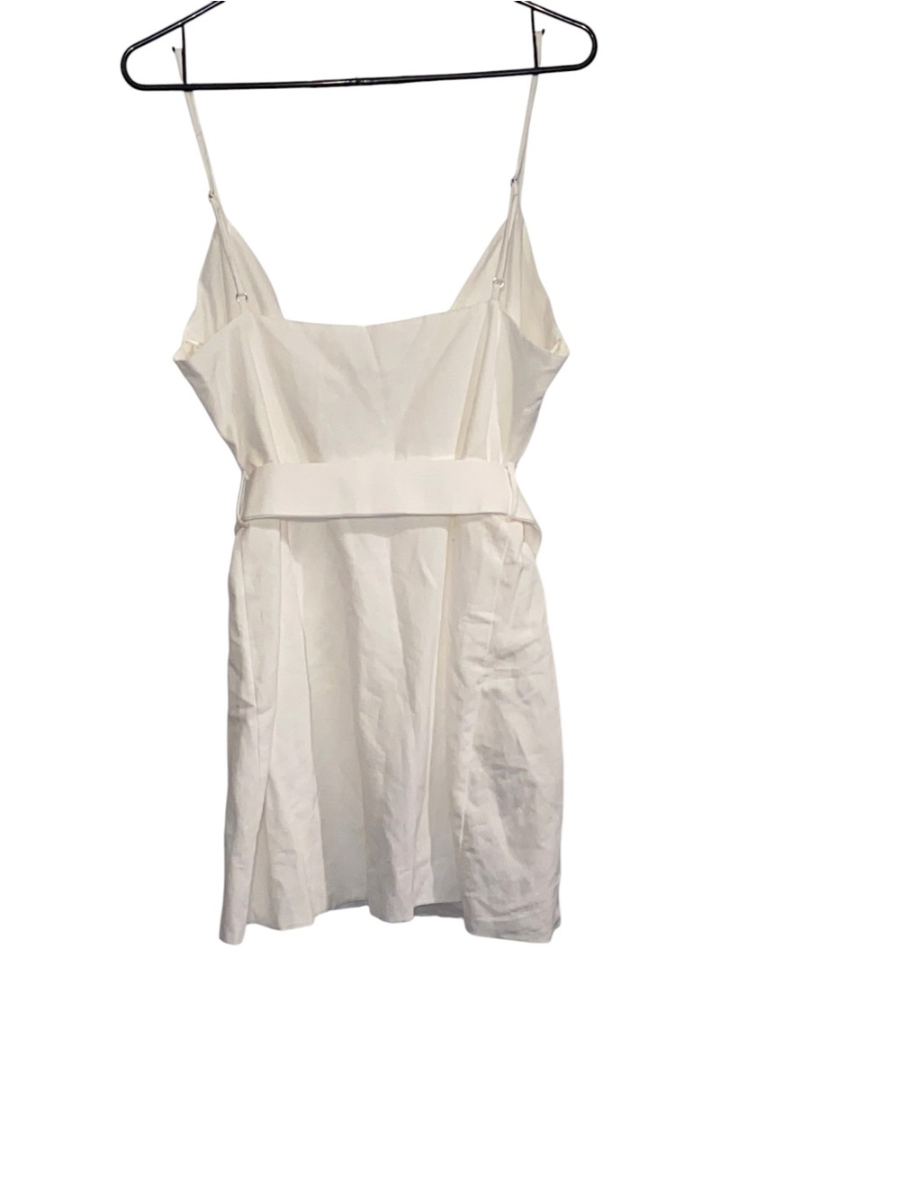 Zara Belted Mini Linen Cotton Blend Belted Wrap Dress Resortwear Honeymoon bride - Picture 8 of 10